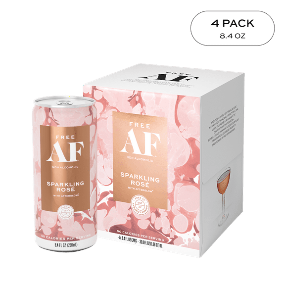 FREE AF Sparkling Ros Non-Alcoholic Wine, Ready to Drink, 8.4 fl oz Can