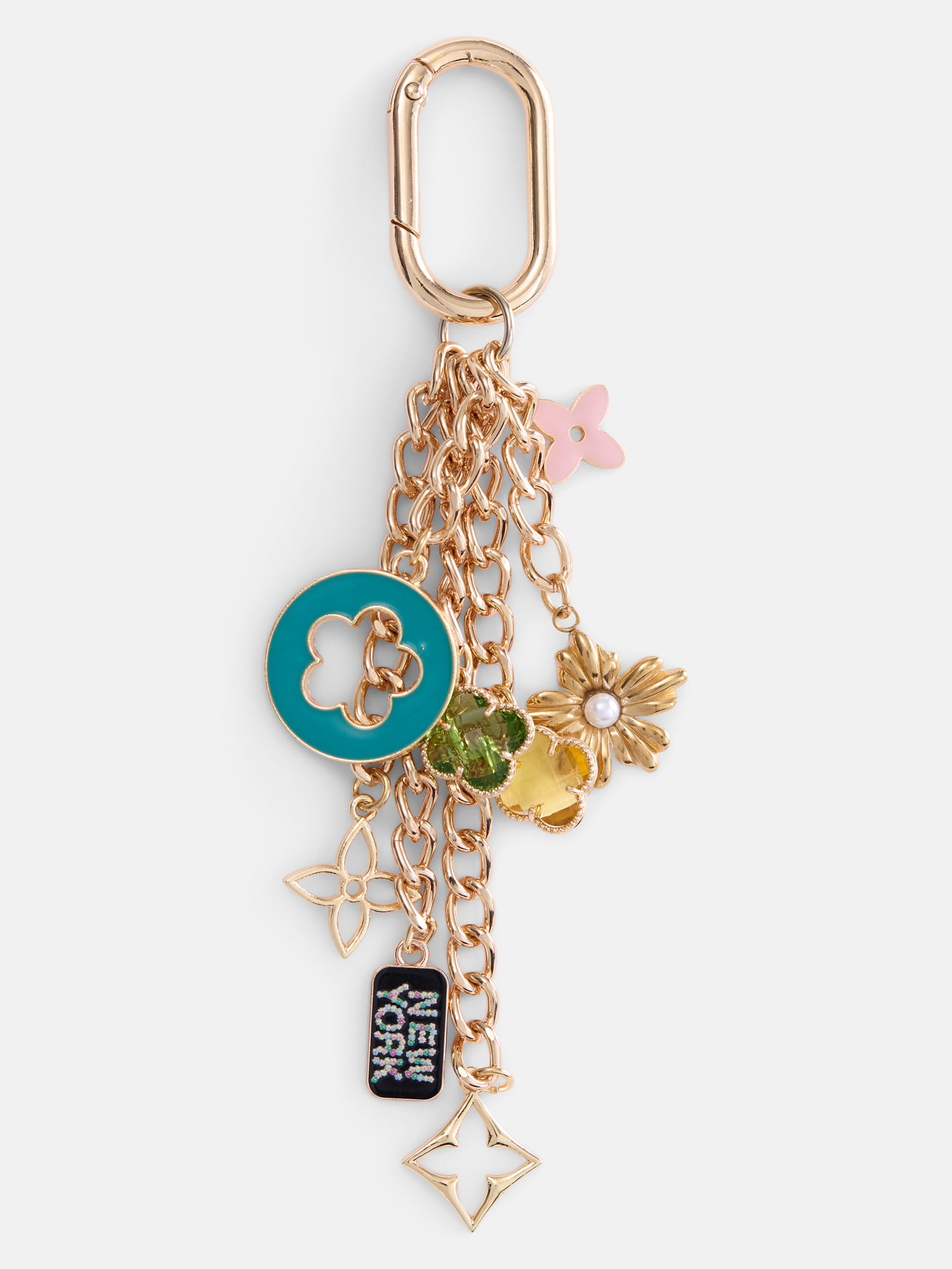 Free Assembly Women's Dangling Chains Handbag Charm, Multi