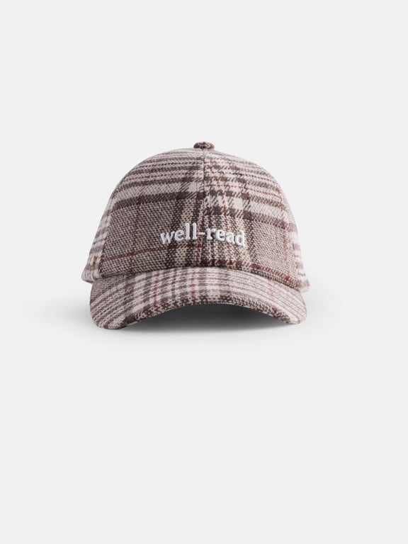 Women's Plaid Baseball Cap, Brown