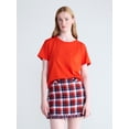 thumbnail image 1 of Free Assembly Women's and Women's Plus Cotton Cropped Boxy Tee with Short Sleeves, Sizes XS-4X, 1 of 5