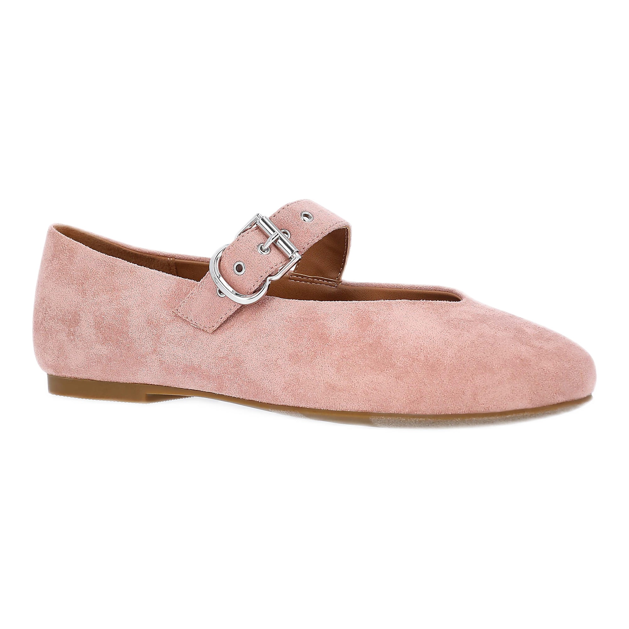 Free Assembly Women's Faux Suede Mary Jane Ballet Flats