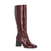 Free Assembly Women's Faux Leather Basketweave Texture Tall Boots, Sizes 6-11