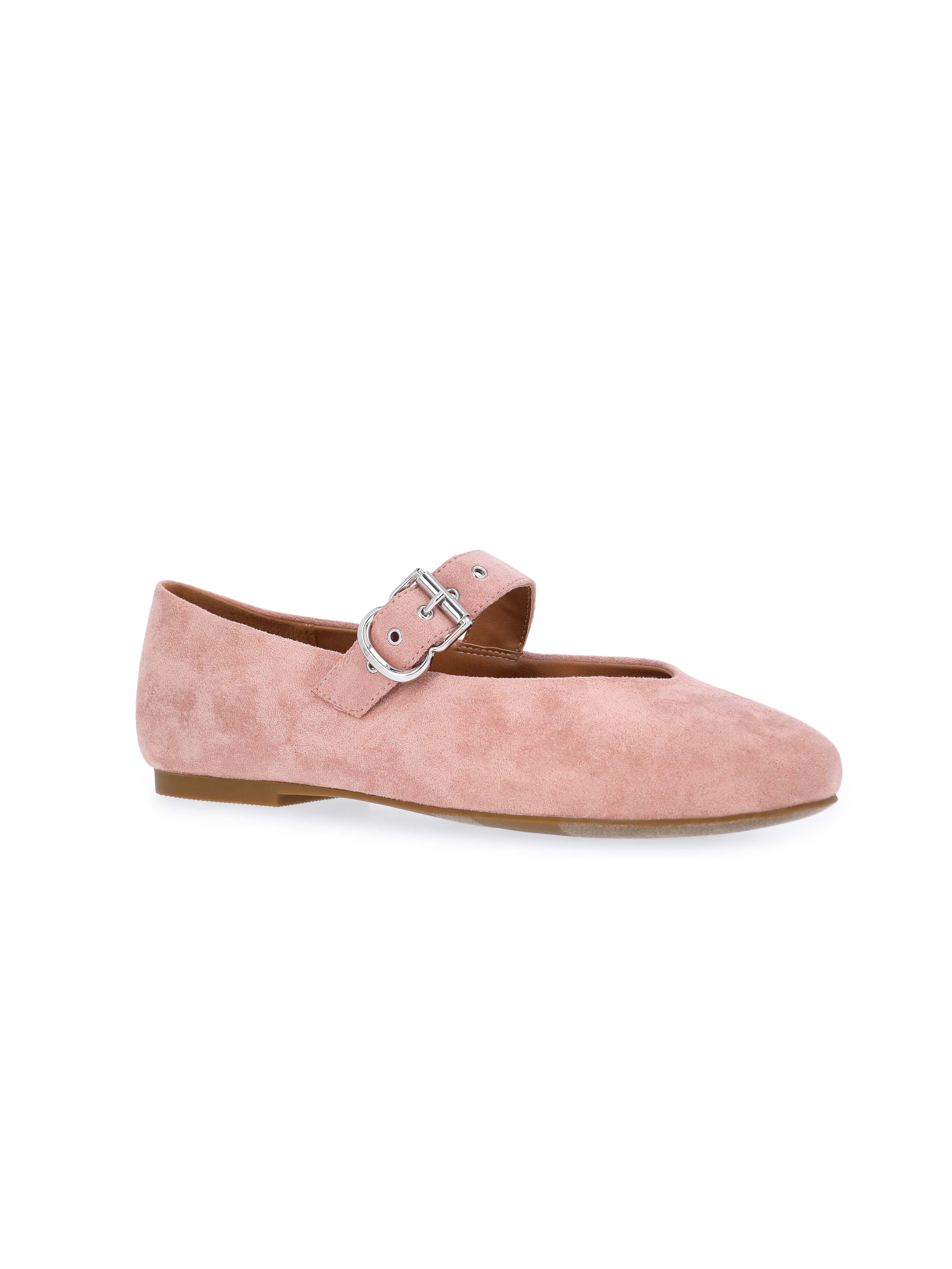 Free Assembly Women's Faux Suede Mary Jane Ballet Flats