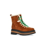 FREE ASSEMBLY Women's Lace-Up Faux Shearling Booties