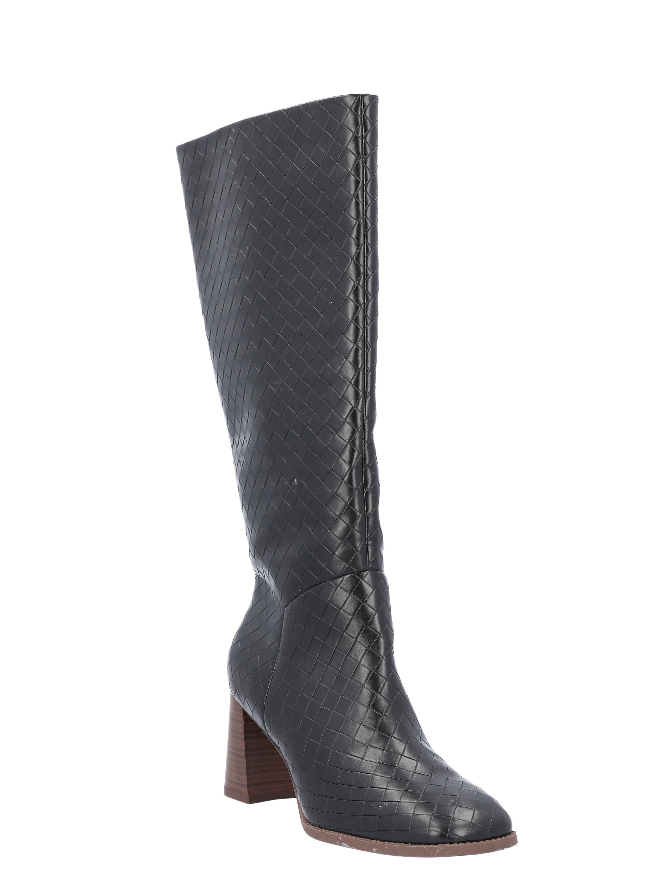 Free Assembly Women's Faux Leather Basketweave Texture Tall