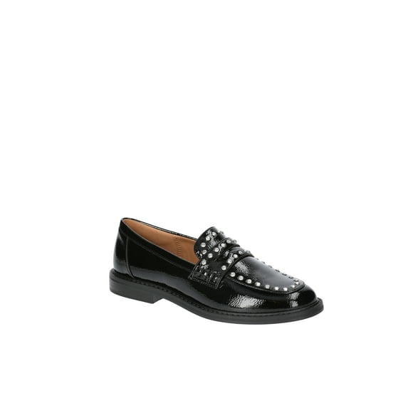 Free Assembly Women's Studded Faux Leather Loafers, Sizes 6-11