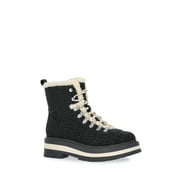 FREE ASSEMBLY Women's Lace-Up Faux Shearling Booties