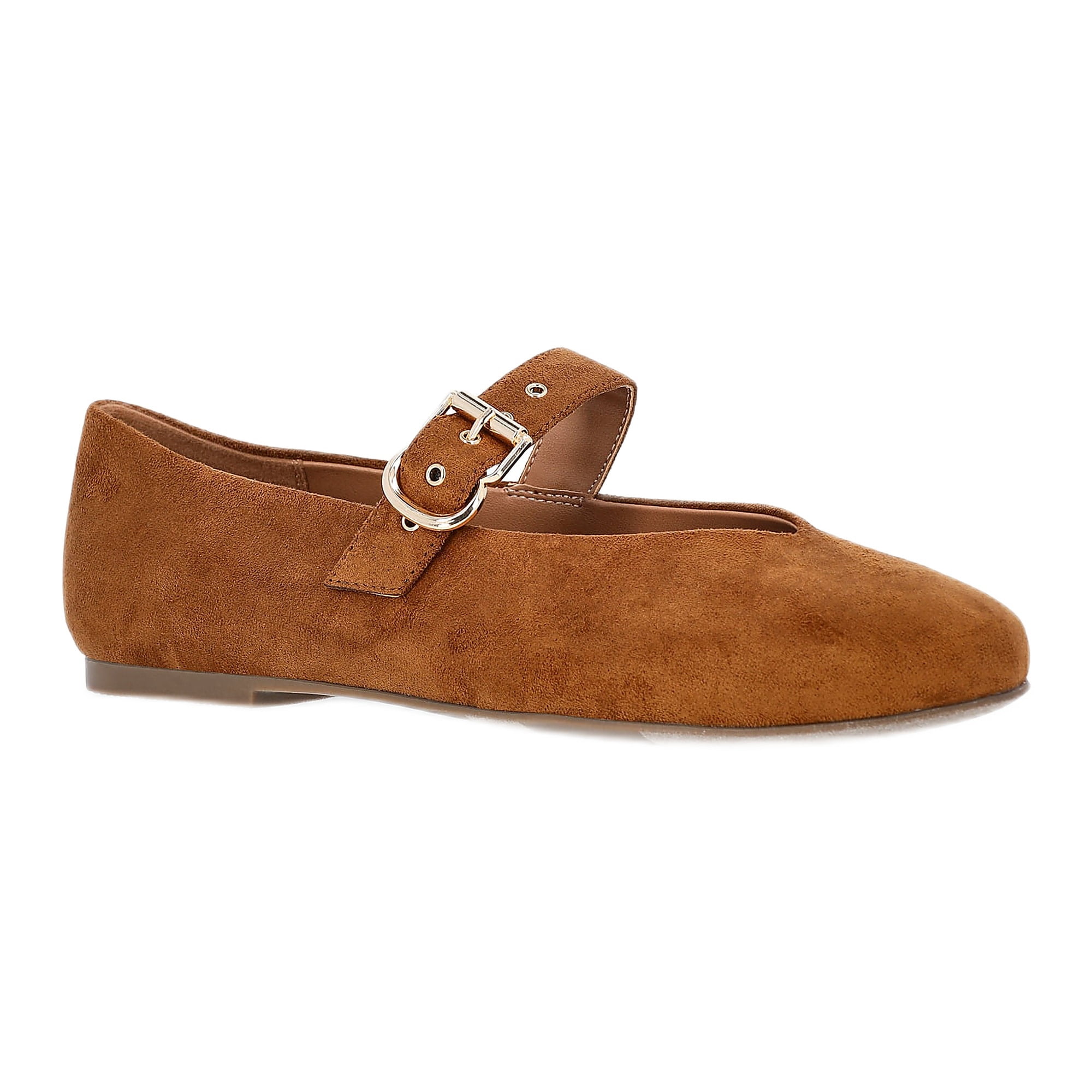 Free Assembly Women's Faux Suede Mary Jane Ballet Flats