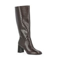 thumbnail image 1 of Free Assembly Women's Faux Leather Basketweave Texture Tall Boots, Sizes 6-11, 1 of 8