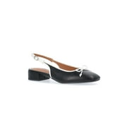Women's Slingback Block Heel Shoes with Front Bow
