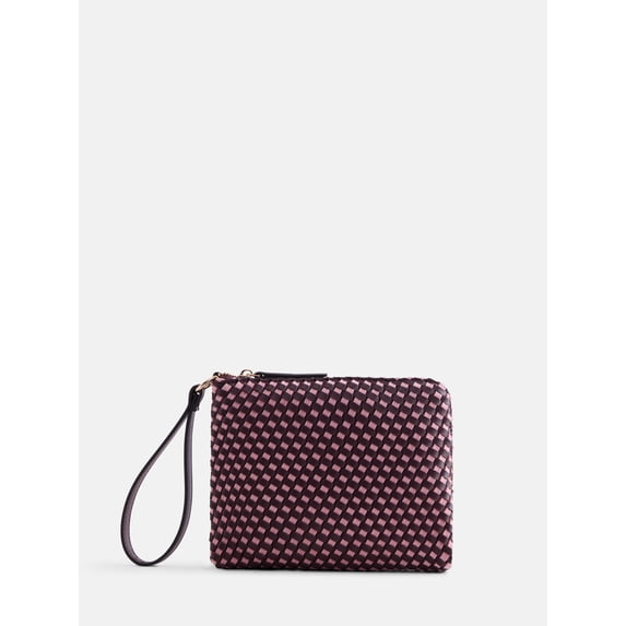 Free Assembly Women's Woven Wristlet, Dusty Rose