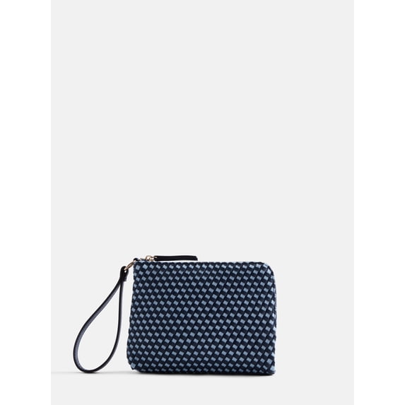 Free Assembly Women's Woven Wristlet, Blue Topaz