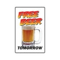 thumbnail image 1 of FREE BEER TOMORROW Parking Aluminum Sign bar restaurant lover | Indoor/Outdoor | 18" Tall, 1 of 4