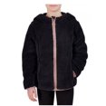 thumbnail image 1 of FREE COUNTRY Girls SOFT & COZY PLUSH HOODED SHERPA JACKET (Black, 14/16), 1 of 1