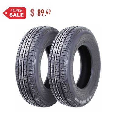 FREE COUNTRY Trailer Tires (Set Of 4) - ST175/80R13, 6 Ply Load Range C W/ Scuff Guard