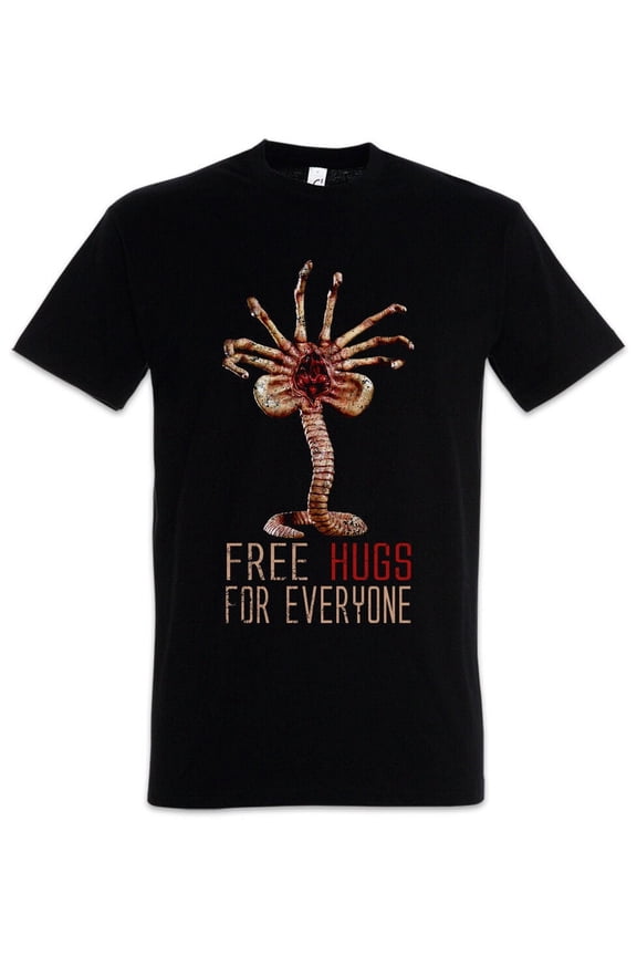 FREE HUGS FOR EVERYONE T-SHIRT Facehugger Promethues Weyland Ripley Fun Alien