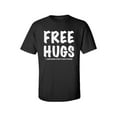 thumbnail image 1 of FREE HUGS Short Sleeve T-Shirt in Black - Adult, 1 of 9