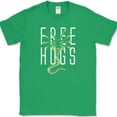 thumbnail image 1 of FREE HUGS T-Shirt Funny Face Hugger Aliens Movie Tee Humor SciFi - Green, M, 1 of 1