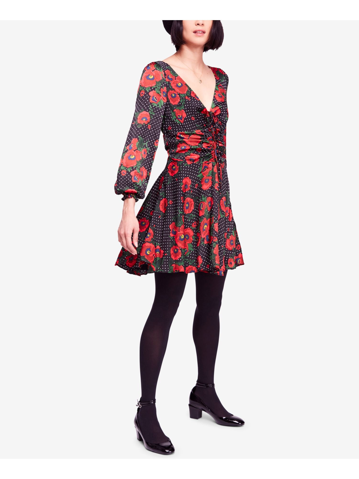 Black floral free 2025 people dress