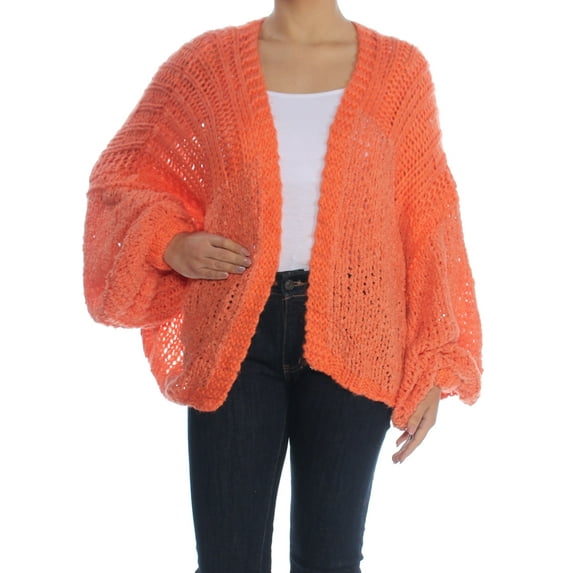 FREE PEOPLE $128 Womens New 1412 Orange Knitted Long Sleeve Sweater S B+B