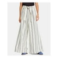 thumbnail image 1 of FREE PEOPLE $168 Womens New Ivory Striped Wide Leg Casual Pants 6 B+B, 1 of 2