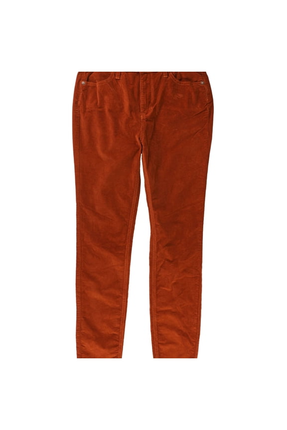 Womens High Rise Casual Corduroy Pants, Brown, 24