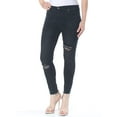 thumbnail image 1 of FREE PEOPLE $78 Womens New 1121 Black Ripped Raw Hem Skinny Jeans 27 WAIST B+B, 1 of 2