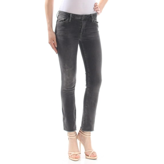 FREE PEOPLE $78 Womens New 1143 Gray Straight Leg Jeans 24 WAIST B+B