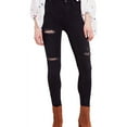 thumbnail image 1 of Free People Womens Destroyed Skinny Fit Jeans, Black, 24, 1 of 2