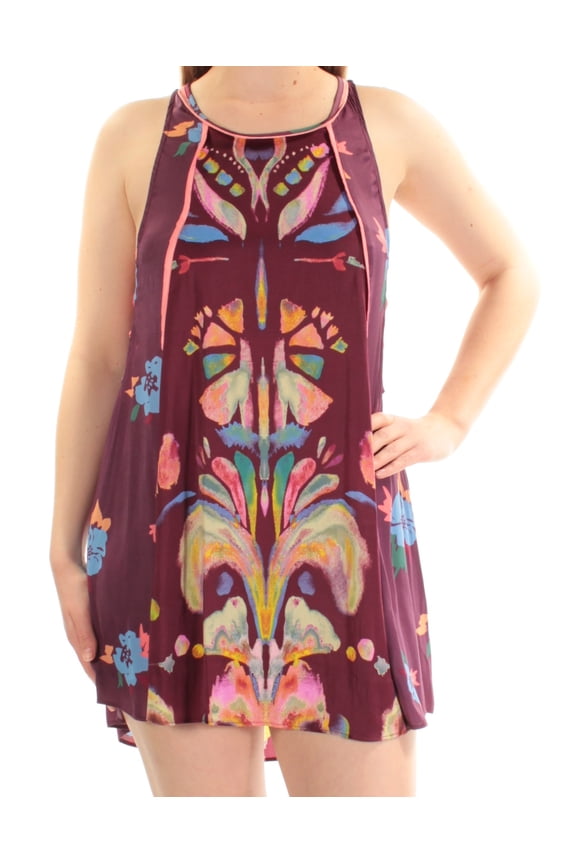 $88 Womens New 1529 Purple Printed Pocketed Sleeveless Dress L B+B