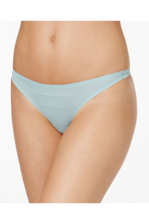 Intimates Turquoise Solid Lace Everyday Thong Size: XS