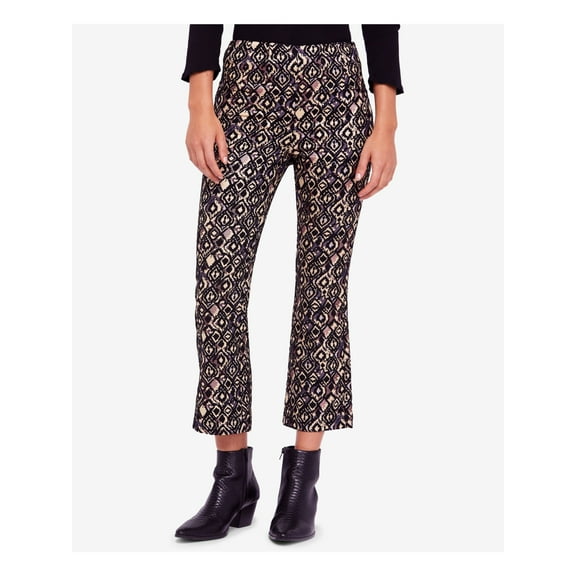 FREE PEOPLE Womens Black Printed Cordoury Pants 6