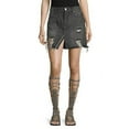 thumbnail image 1 of FREE PEOPLE Womens Black Relaxed Ripped Denim Mini Casual Skirt 29 Waist, 1 of 4