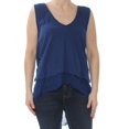 thumbnail image 1 of FREE PEOPLE Womens Blue Layered Look Tank Sleeveless V Neck Top S, 1 of 3