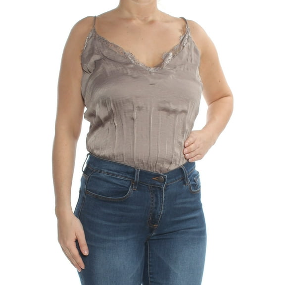 FREE PEOPLE Womens Brown Lace Body Suit Top M