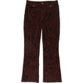 thumbnail image 1 of FREE PEOPLE Womens Burgundy Corduroy Printed Cropped Casual Jeans 8, 1 of 2
