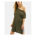 thumbnail image 1 of FREE PEOPLE Womens Green Short Sleeve Off Shoulder Top Size: XS, 1 of 1
