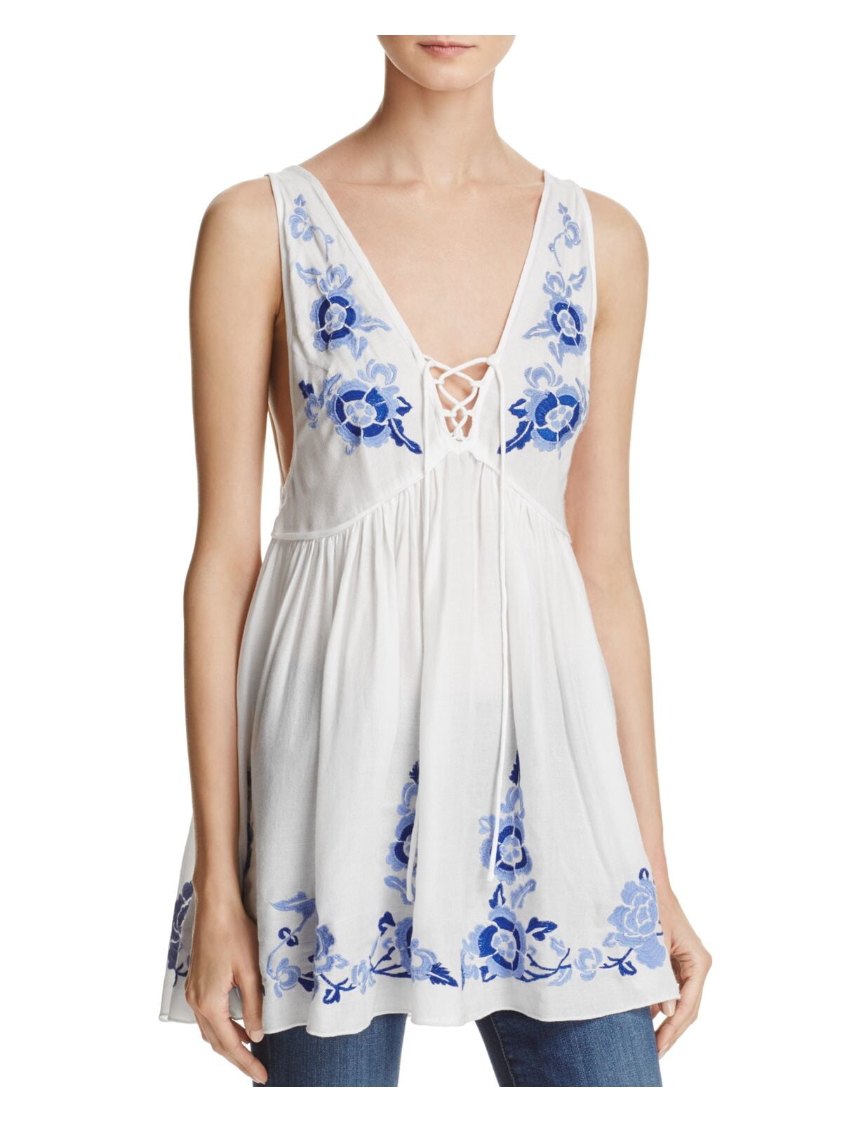 sachin and babi light blue dress Free People Aida Embroidered Slip Tunic