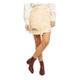 thumbnail image 1 of FREE PEOPLE Womens Ivory Short A-Line Skirt Juniors Size: 26, 1 of 4