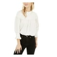 thumbnail image 1 of FREE PEOPLE Womens Ivory Textured Long Sleeve Jewel Neck Top Size: S, 1 of 2