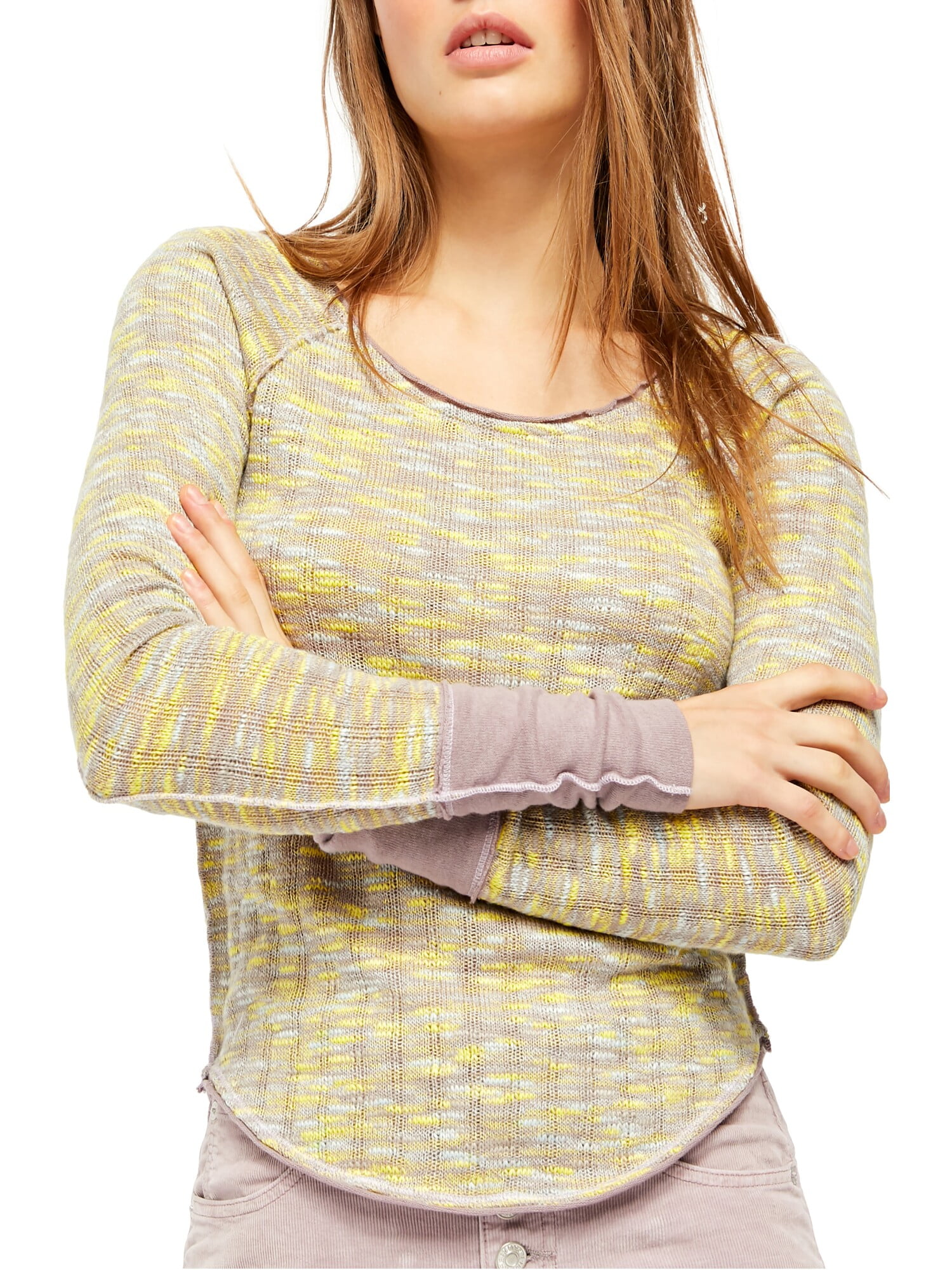 free people yellow shirt