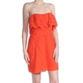 thumbnail image 1 of FREE PEOPLE Womens Orange Floral Lace Sheath Dress 6, 1 of 2