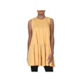 thumbnail image 1 of FREE PEOPLE Womens Orange Sleeveless Crew Neck Peplum Top Size: M, 1 of 2