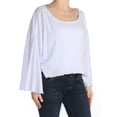 thumbnail image 1 of FREE PEOPLE Womens Purple Embroidered Edges Long Sleeve Scoop Neck Top S, 1 of 2