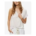 thumbnail image 1 of FREE PEOPLE Womens Purple One Shoulder Scoop Neck Hi-Lo Top Size: L, 1 of 3