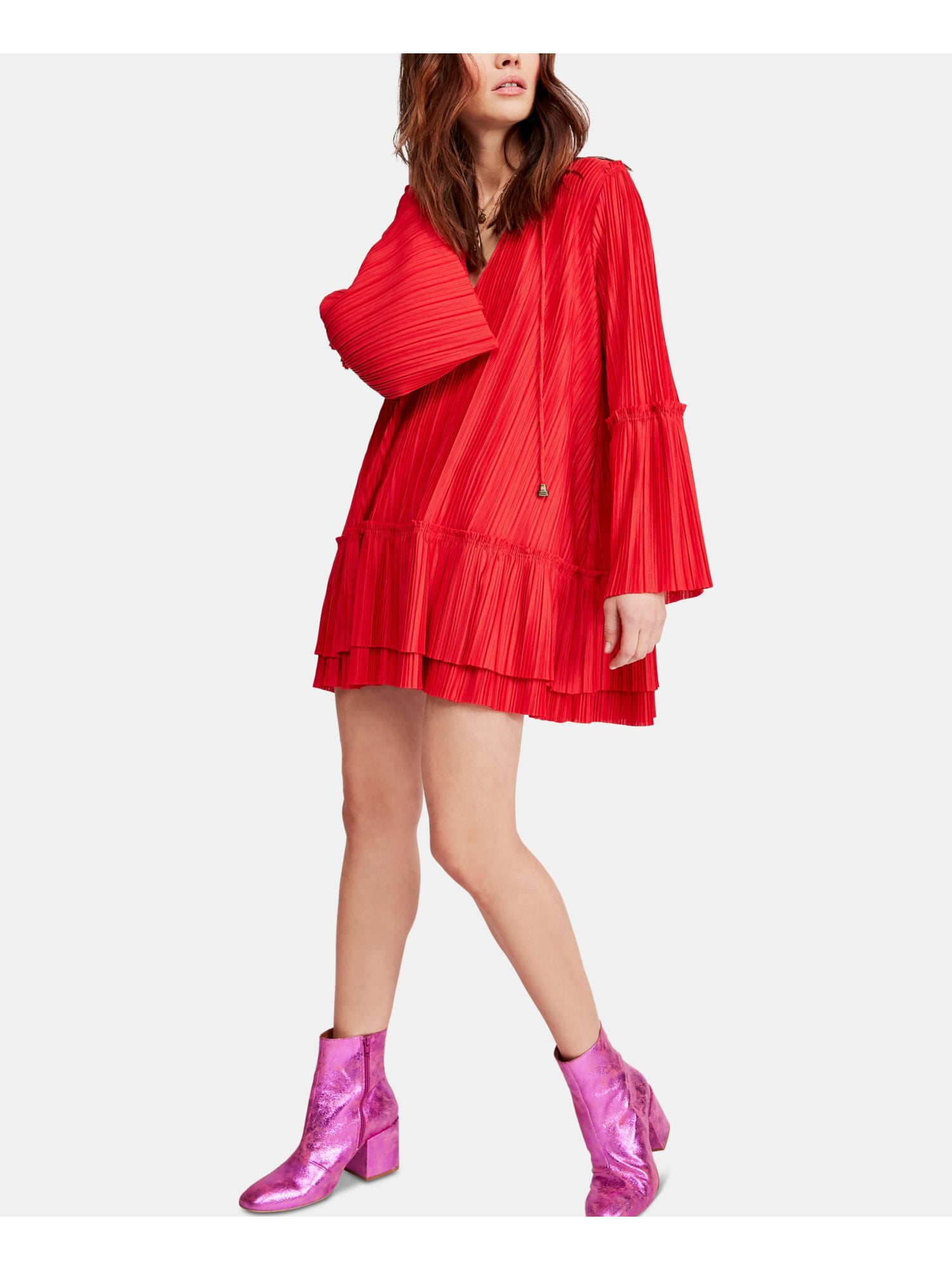 Free People Can't Help It Mini Dress Red L