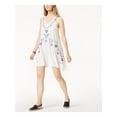 thumbnail image 1 of FREE PEOPLE Womens White Embroidered  Trapeze Casual Dress Regular S, 1 of 3
