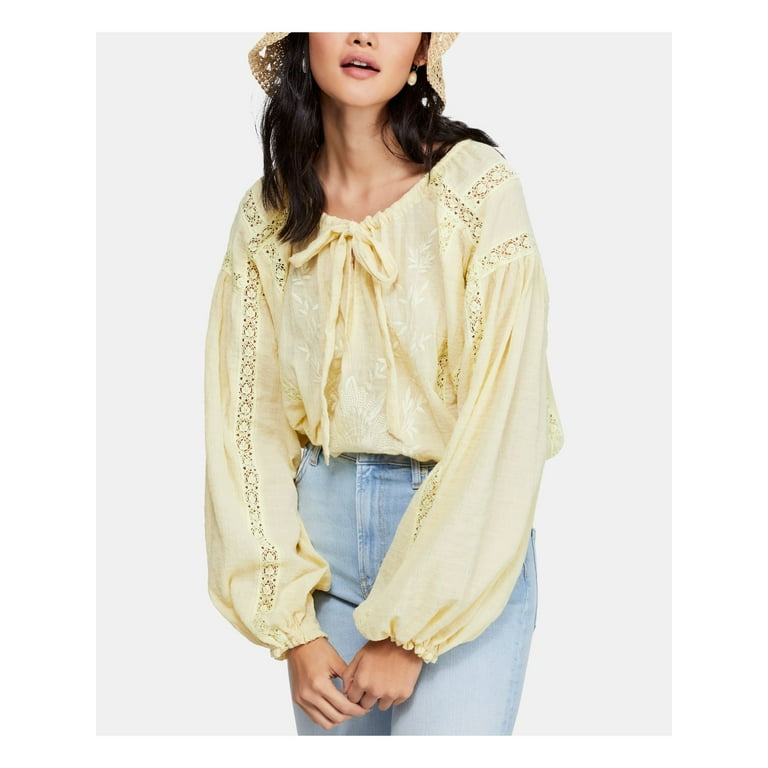 Free people sales yellow blouse