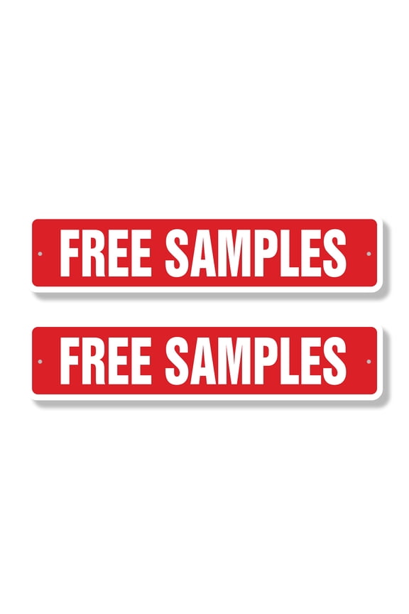 FREE SAMPLES Classic Street Sign (2 Pack) giveaways sampler consumer product freebie Road Sign | 4" X 18" Plastic Address Sign