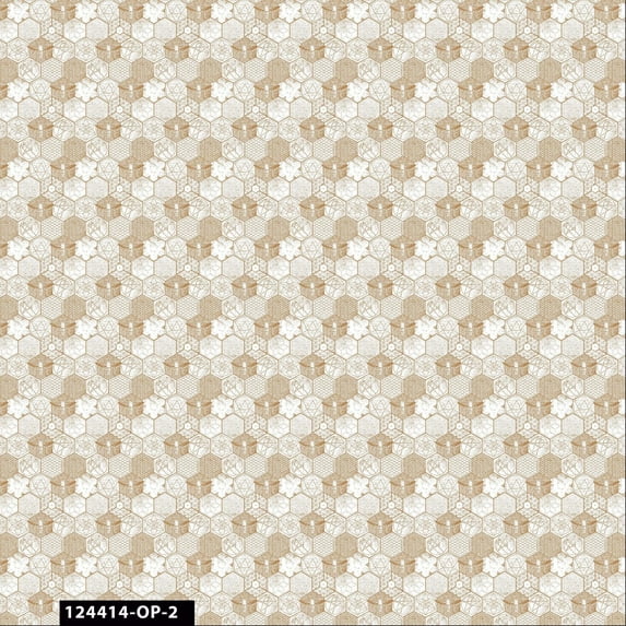Stylish Fabric Quilting Prints Fabric, 44 in, 100% Cotton, Geometric Pattern, 1 Yard